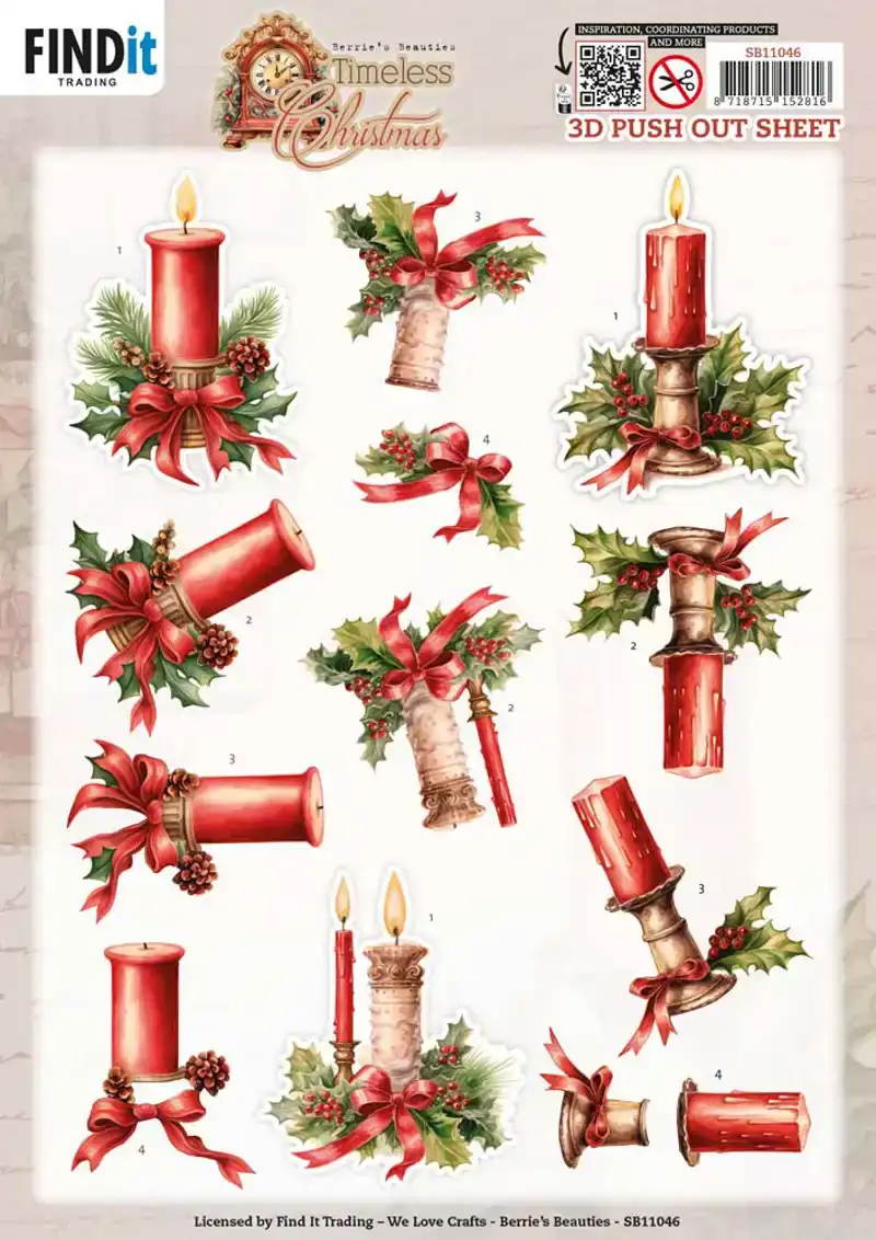 Berries Beauties timeless christmas 3D pushout timeless candle