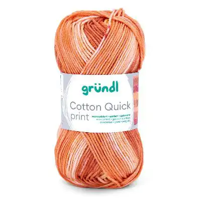 Cotton Quick Print 257 Pompoen/ Saffraan/ kersenrood/ Roest 50gr