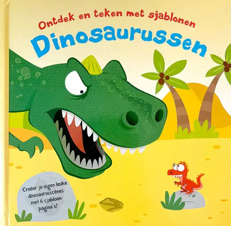 Ontdek en teken met sjablonen Dinosaurussen