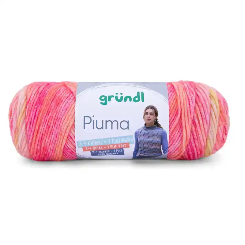 Grundl Piuma garen 02 roze/oranje