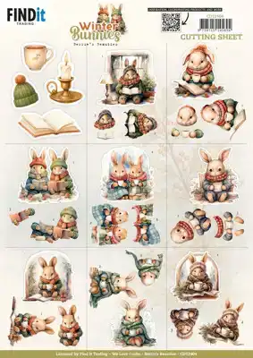 Berries Beauties knipvelset winter bunnies small/mini elements