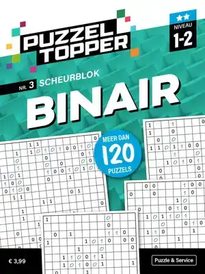 Puzzelblok binair 1-2 punt nr.3 puzzeltopper