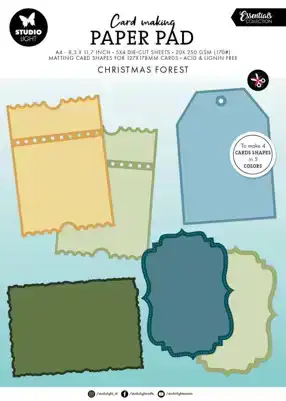Studio Light Card Making Pad Christmas Forest 127x178mm
