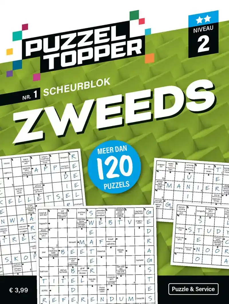 Puzzelblok Zweeds 2 punt nr1 puzzeltopper