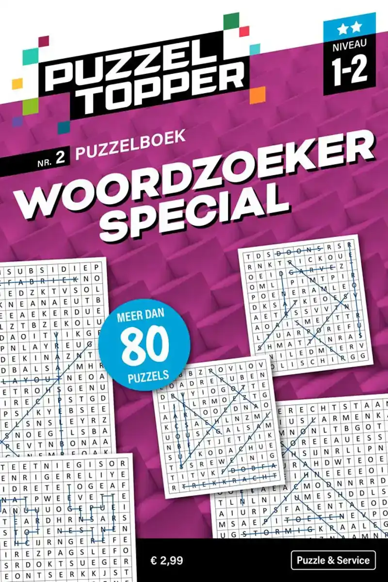 96 pag. woordzoeker special 1-2 stippen nr.2 puzzeltopper