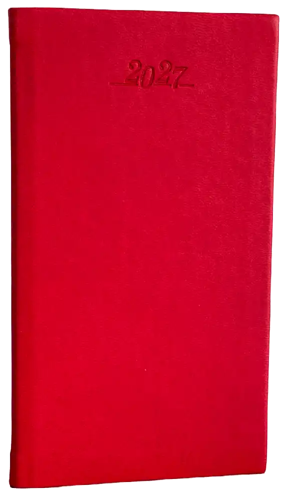 Zakagenda topper 2027 rood luxe harde kaft