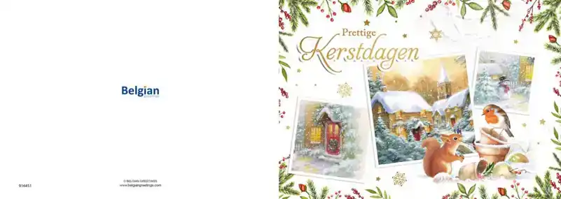 Kerstkaart 2025 3 afbeeldingen diertjes