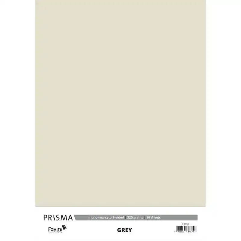 Karton Prisma Favini grijs 10vel A4 220gr