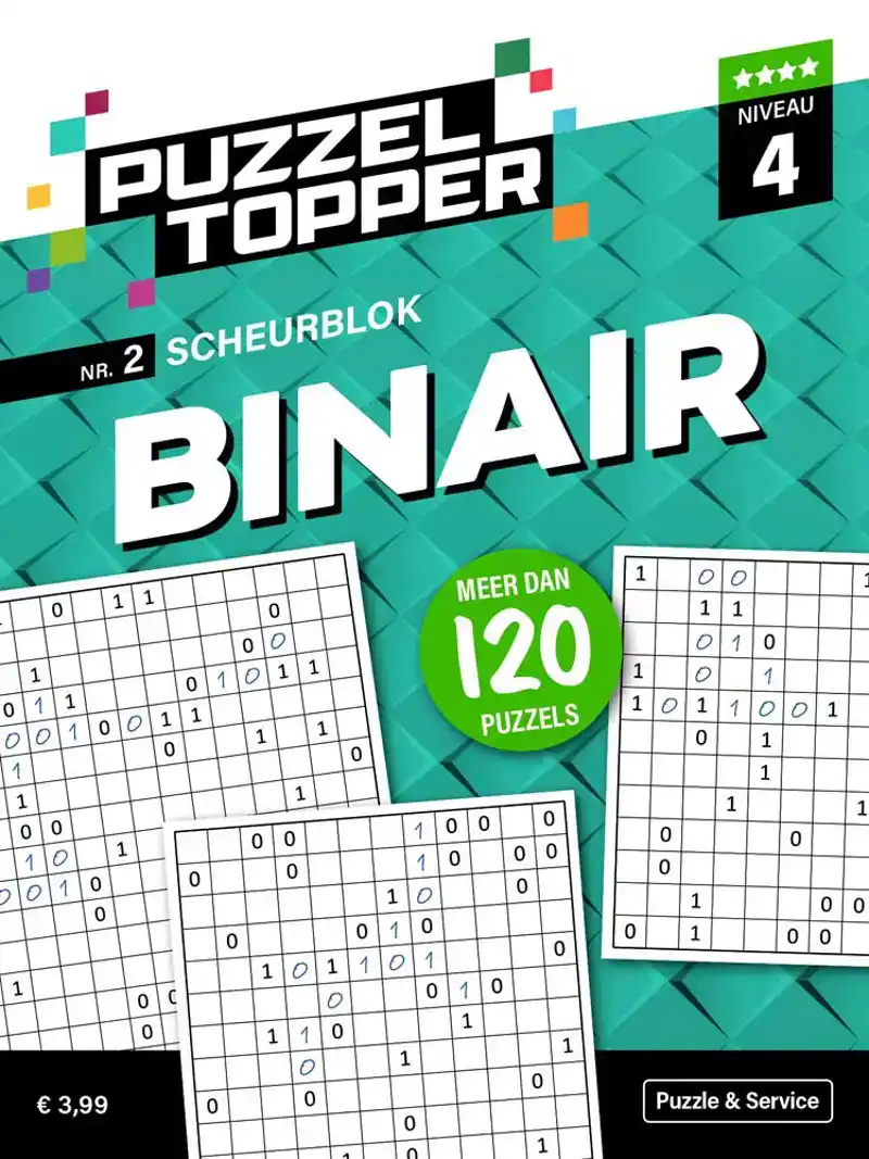 Puzzelblok binair 4 punt nr.2 puzzeltopper