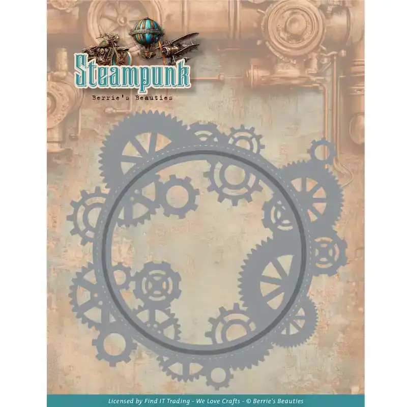 Berries Beauties steampunk snijmal gears frame
