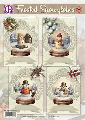 Kaartenpakket Frosted snowglobes all about christmas