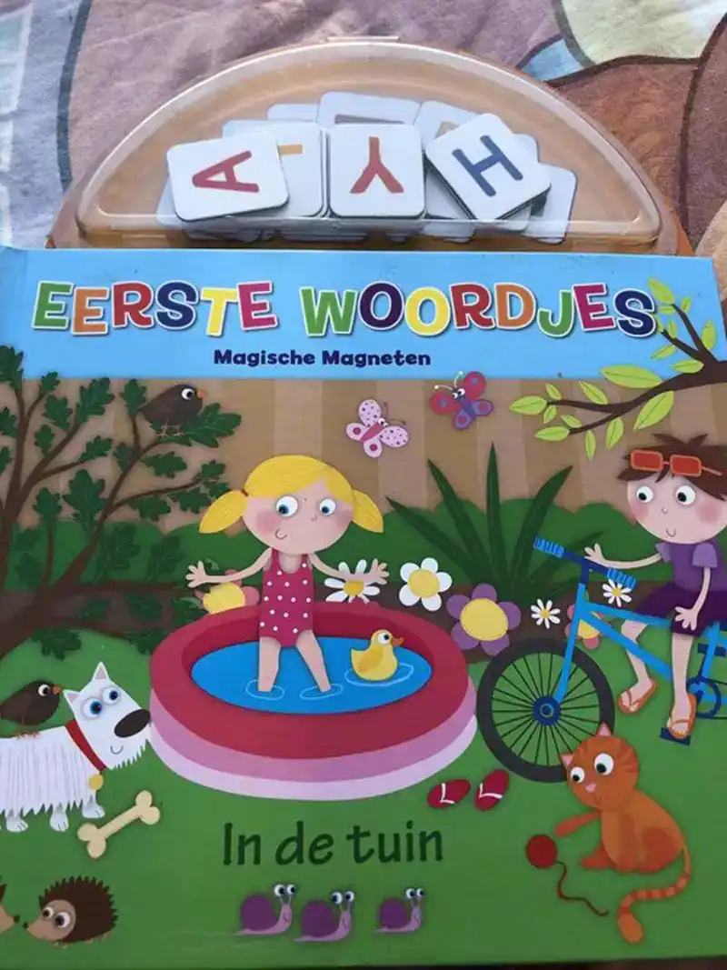 magische magneten EERSTE WOORDJES in de tuin