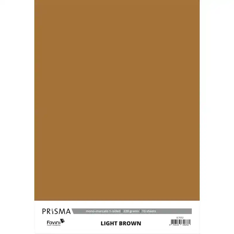 Karton Prisma Favini licht bruin 10vel A4 220gr