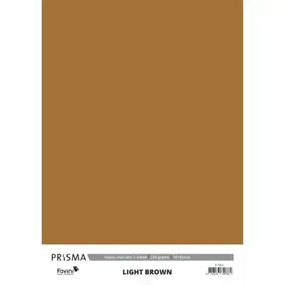 Karton Prisma Favini licht bruin 10vel A4 220gr
