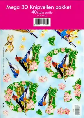 Mega 3D knipvellen pakket 40st