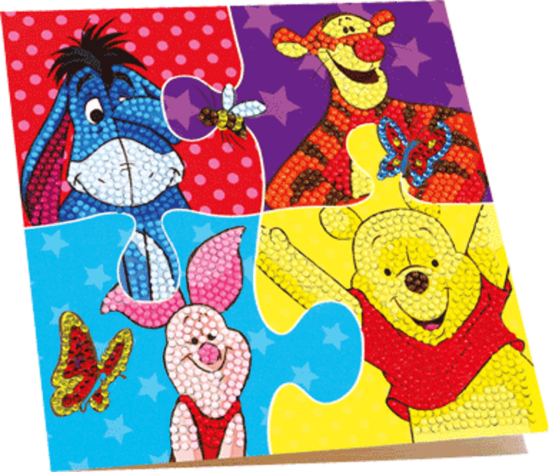 Disney diamond painting kaart Winnie the pooh