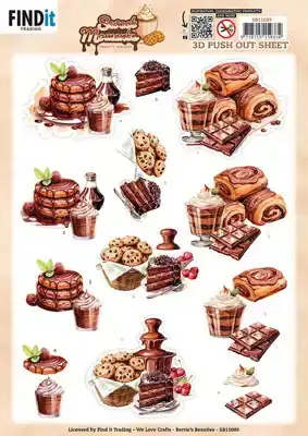 3D Pushout Sheet Berries Beauties Sweet Moments Sugar Treats