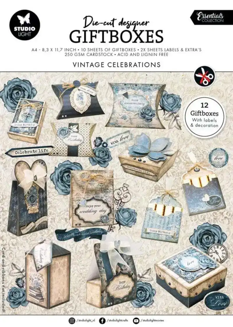 Giftboxes vintage celebrations paper pad