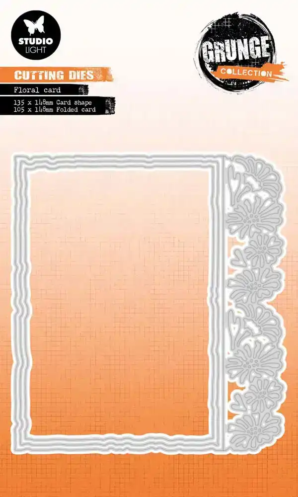 Studio Light Grunge Snijmal Floral Card
