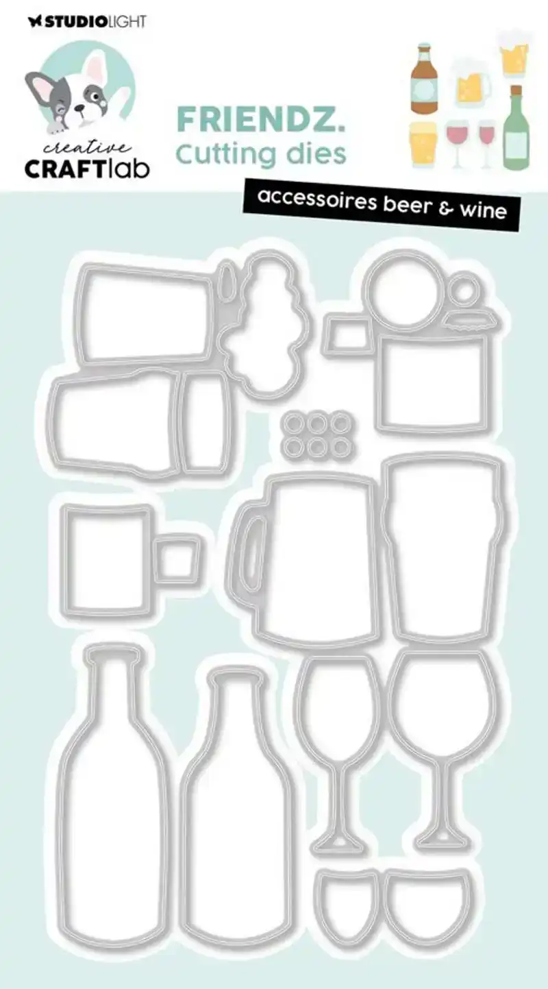 Creative Craftlab snijmal accessoires Beer & Wine
