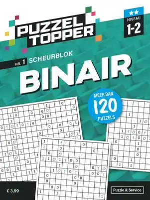 Puzzelblok binair 1-2 punt nr.1 puzzeltopper