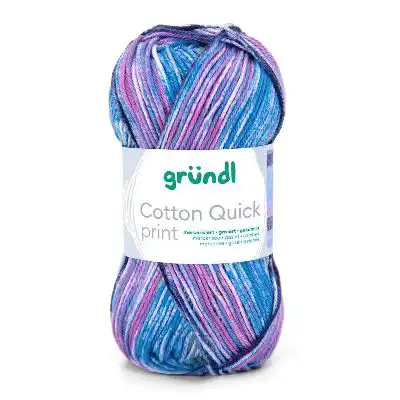 Cotton Quick Print 254 Ijsblauw/ Aubergine/ Salie/ Roze 50gr