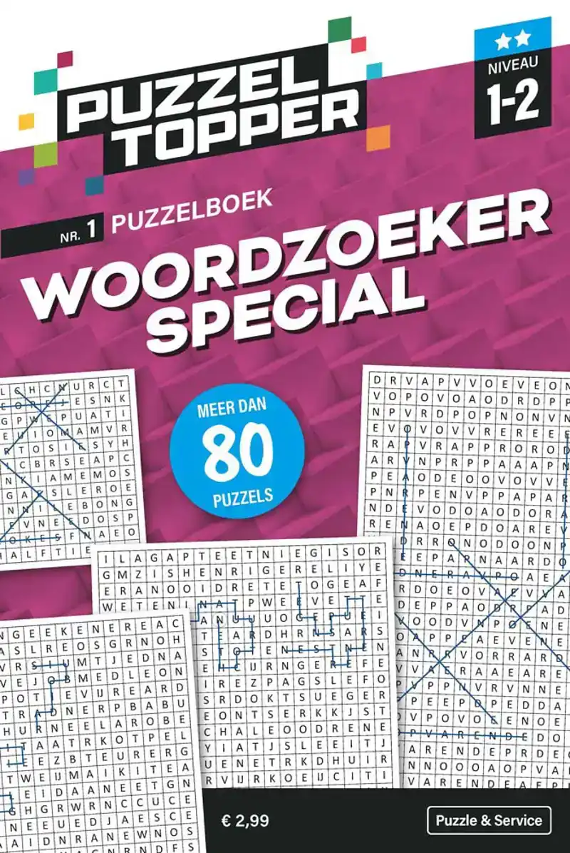 96 pag. woordzoeker special 1-2 stippen nr.1 puzzeltopper