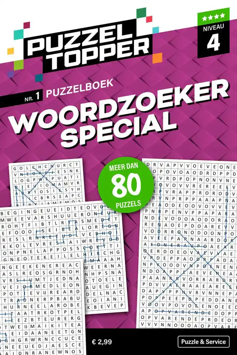 96 pag. woordzoeker special 4 stippen nr.1 puzzeltopper