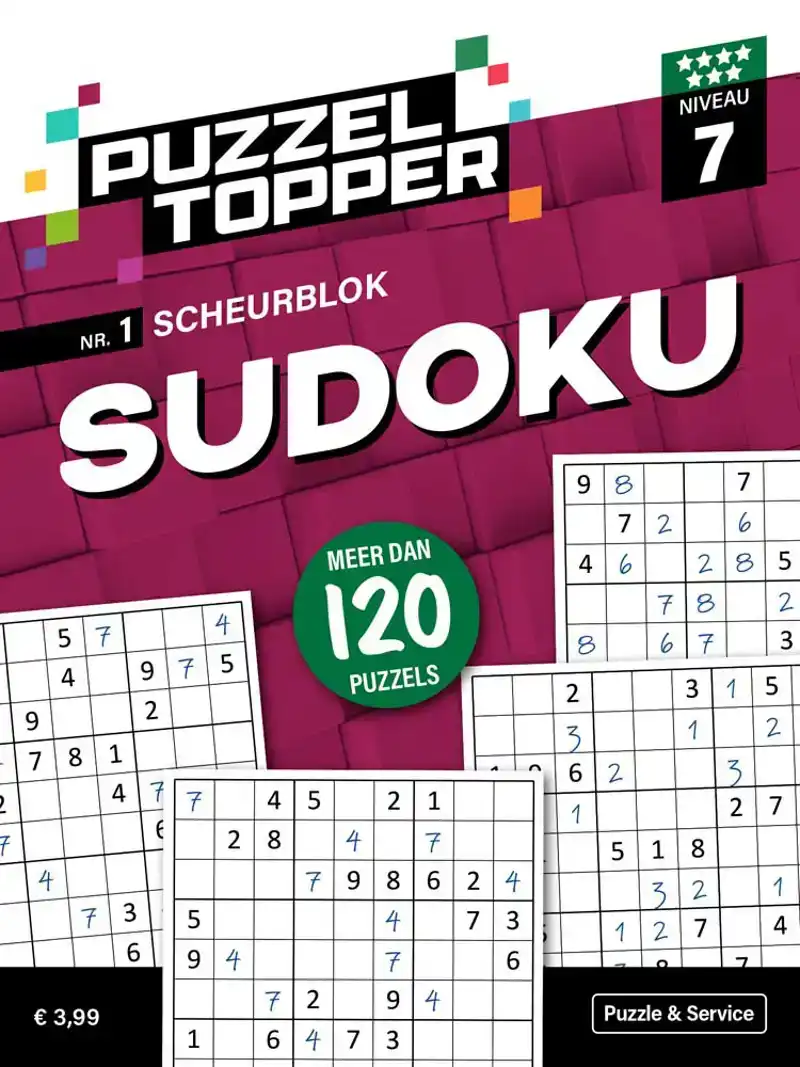 Puzzelblok sudoku 7 punt nr.1 puzzeltopper