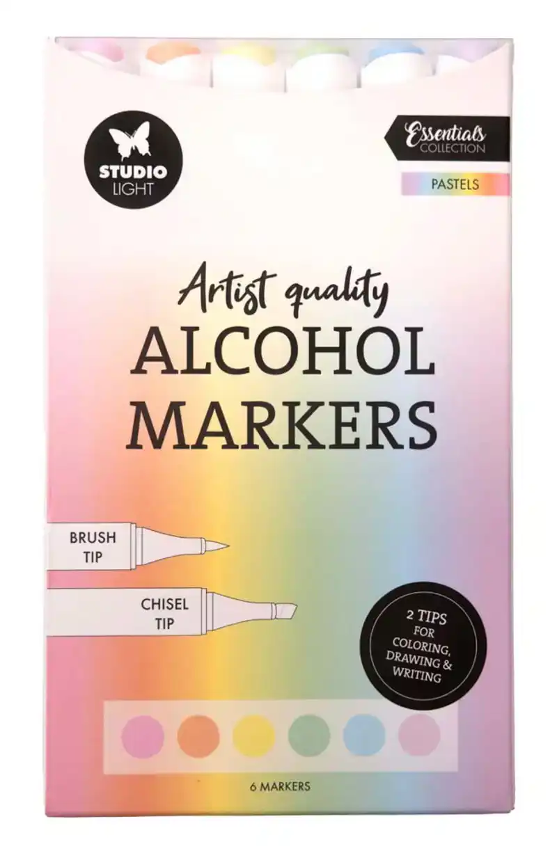 Studio Light Alcohol Markers pastel essentials 6 stuks