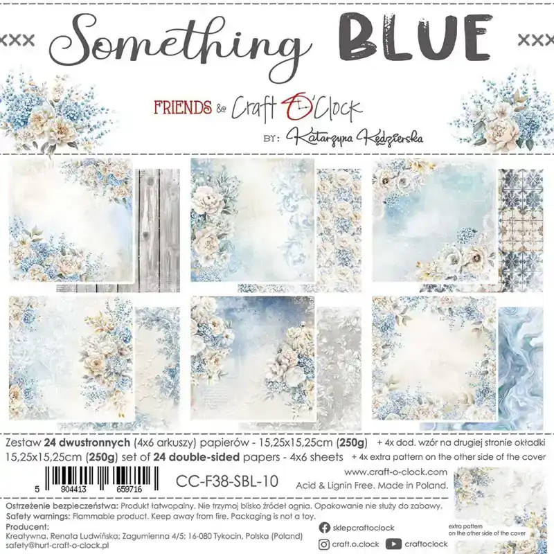 Craft O Clock Something Blue 15x15 pads
