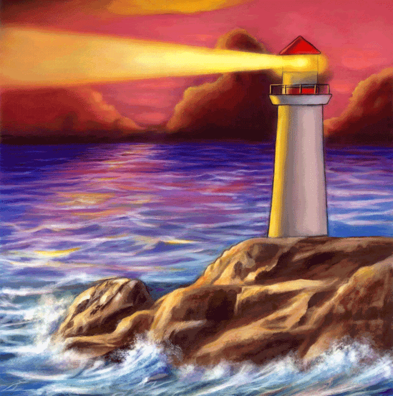 Crystal Card kit A49 lighthouse 18x18cm