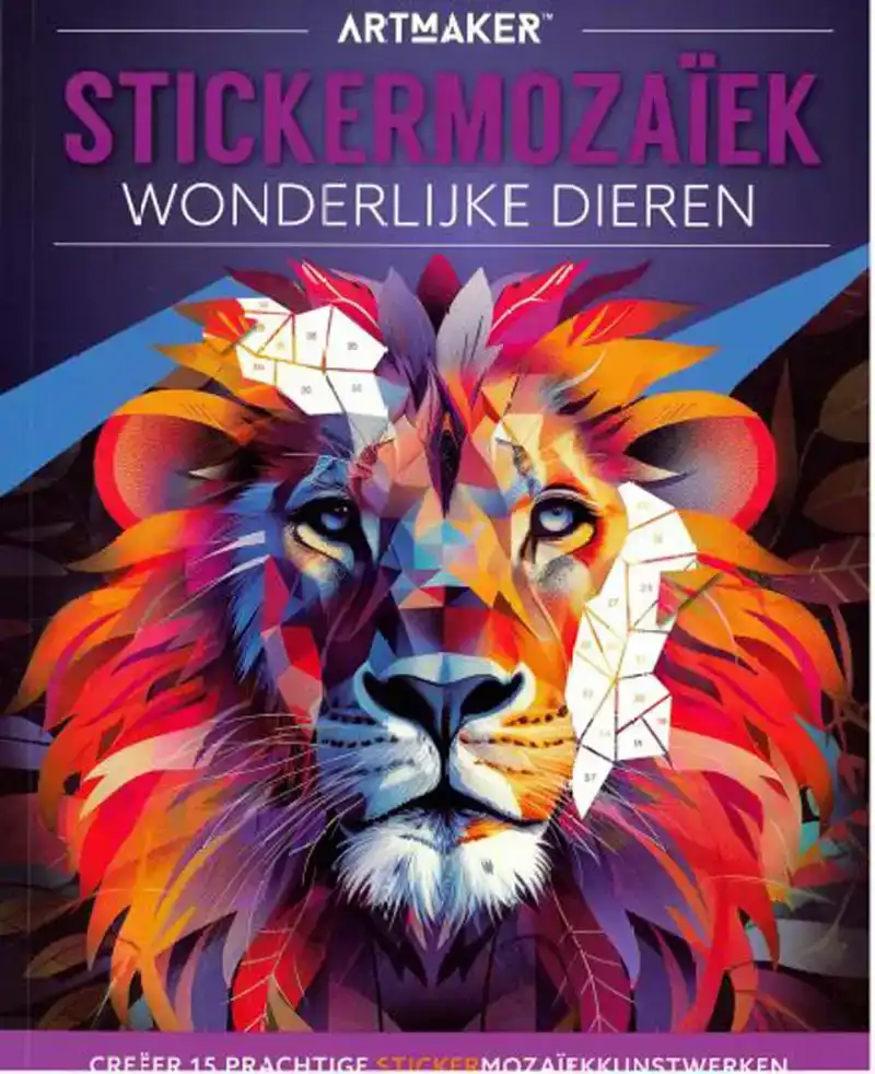 Kleuren met stickers Wonderlijke Dieren