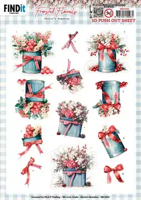 Berries Beauties Frosted Florals 3D Push Out Tin
