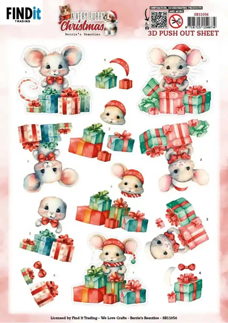 Berries Beauties a very furry christmas push out mouse