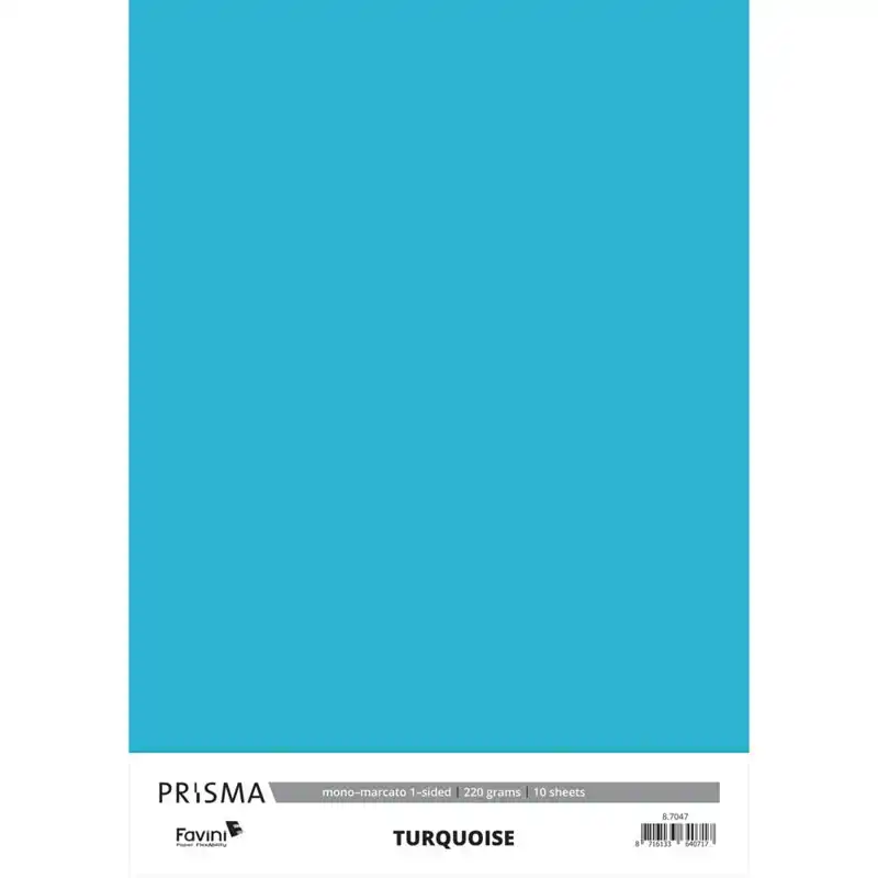 Karton Prisma Favini turquoise 10vel A4 220gr