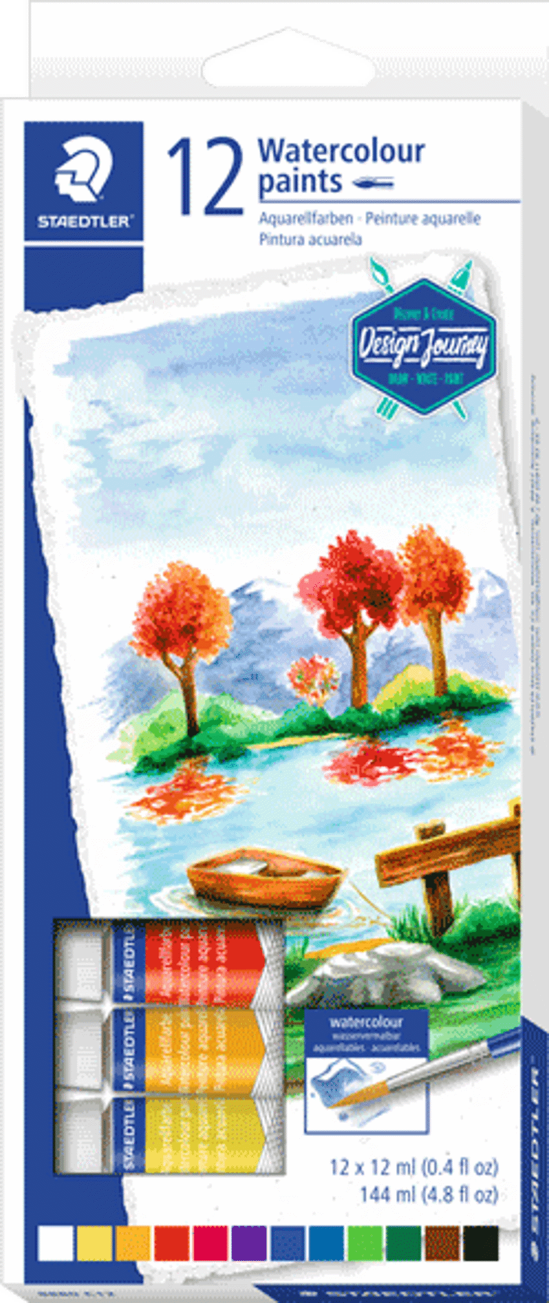 Staedtler aquarel verf set 12 tubes 12ml DJ