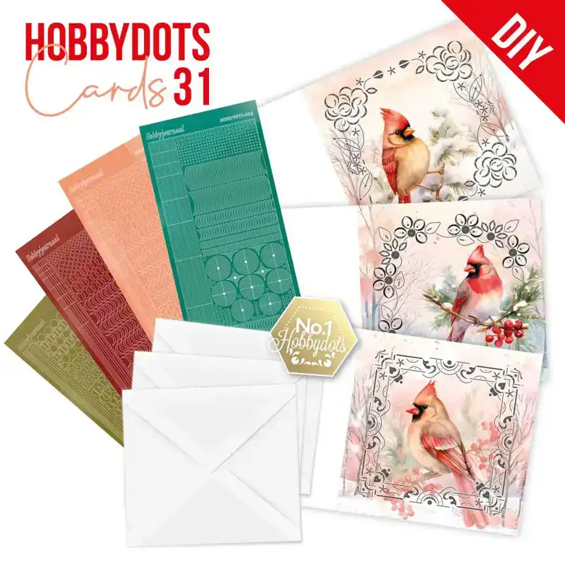 Hobbydots cards 31 Berries Beauties - Red birds