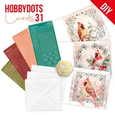 Hobbydots cards 31 Berries Beauties - Red birds
