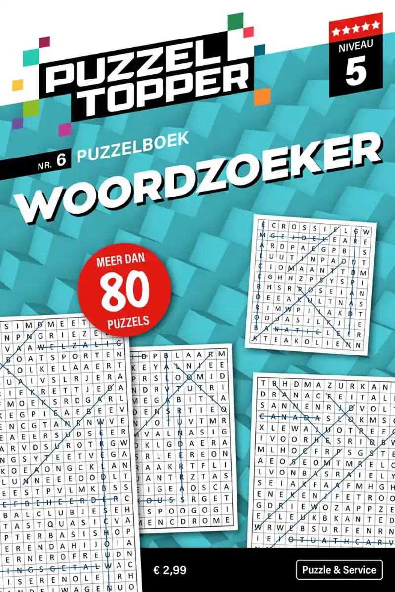 96 pag. woordzoeker 5 stippen nr.6 puzzeltopper