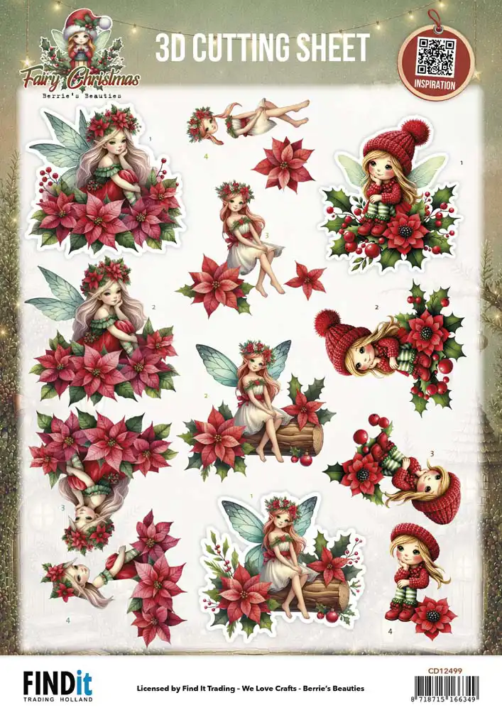Berries Beauties - Fairy Christmas 3D cutting sheet