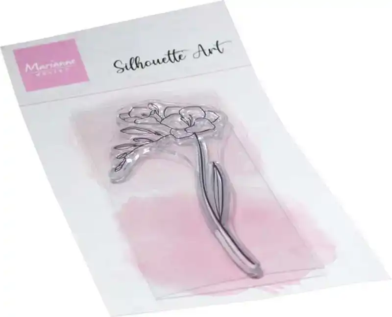 Marianne Desing clear stamp silhouette art - Freesia