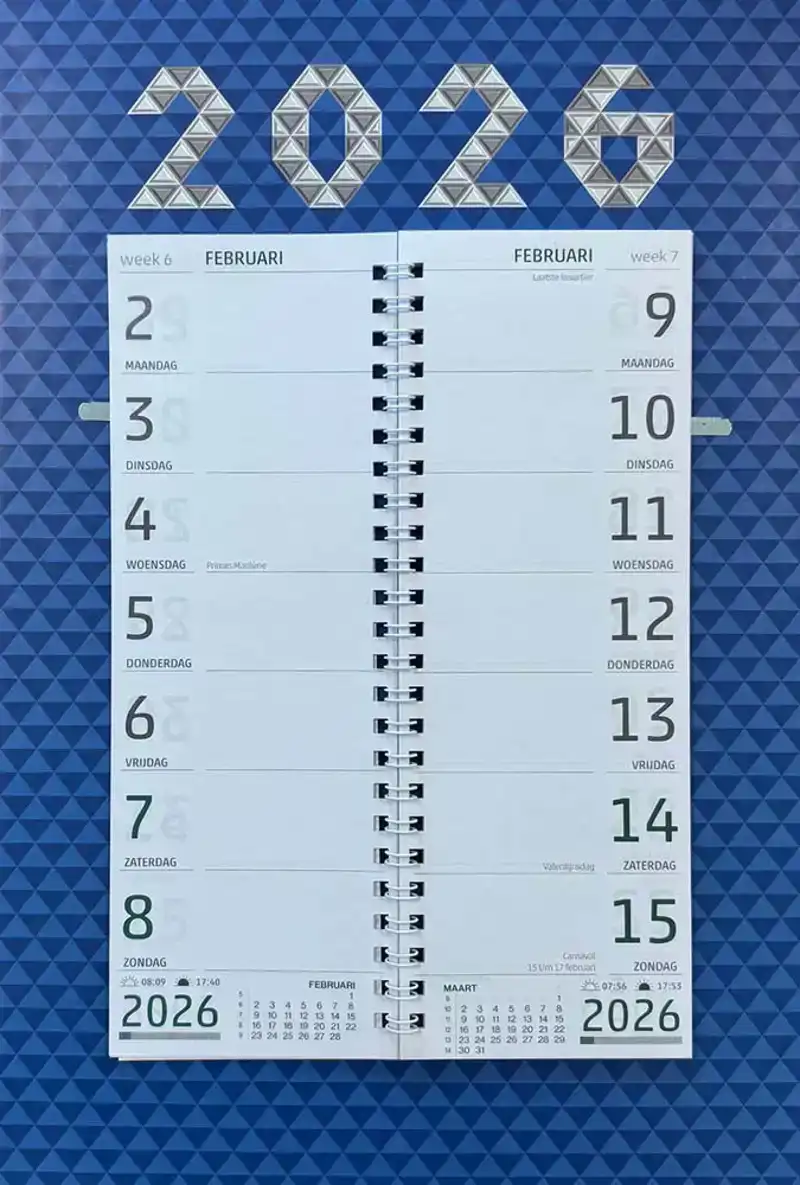 Omleg week kalender 2026 Business blue
