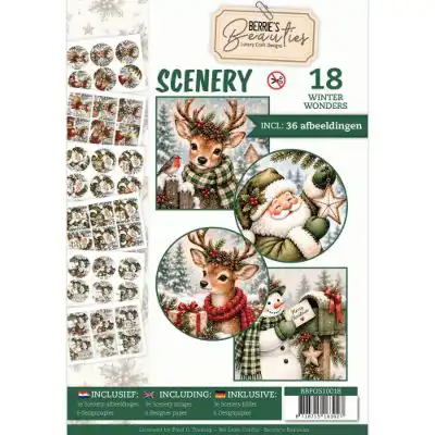 Push-Out Book Scenery 18 Furry Christmas Friends