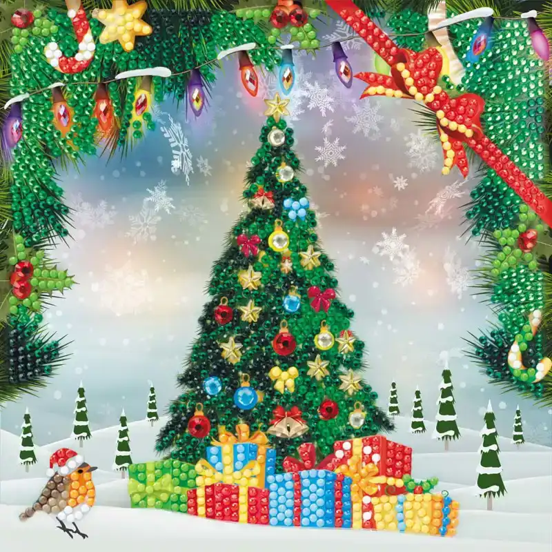 Crystal card Kit XM139 Festive tree
