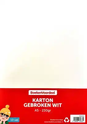 Karton gebroken wit 10 vel 230gr 21x14,8cm