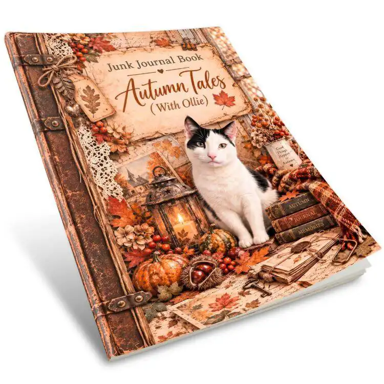 Jenine's Art Studio Junk Journal Book Ollie Autumn Tales