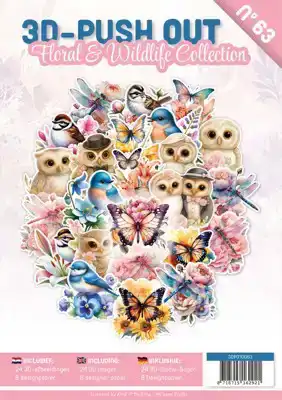 3D Push-Out Book 63 Floral & Wildlife Collection