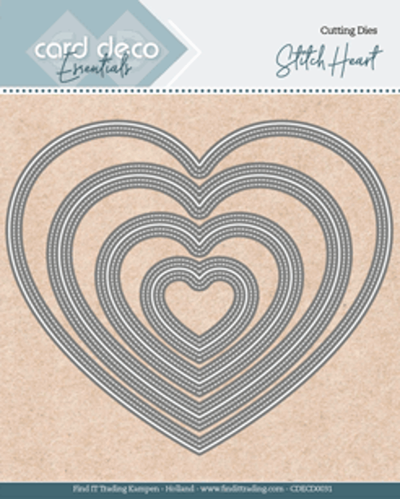 Snijmal Card Deco stitch heart