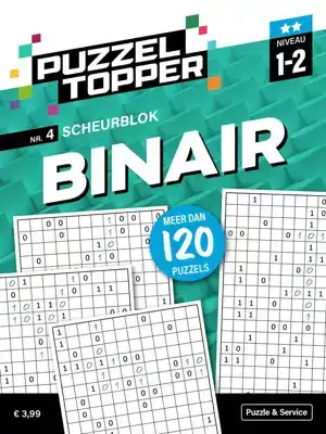 Puzzelblok binair 1-2 punt nr.4 puzzeltopper